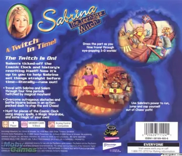 Sabrina the Teenage Witch - A Twitch in Time! (US) box cover back